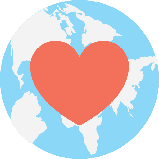 Love communications world multimedia icon