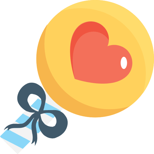 Balloon love and romance valentines day balloons icon