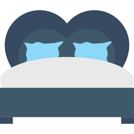 Double bed double bed furniture room icon