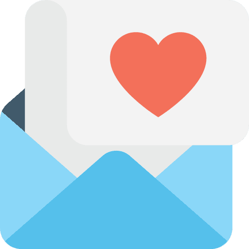 Email love and romance envelope message icon