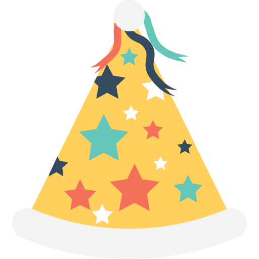 Party hat party hat love and romance birthday and party icon