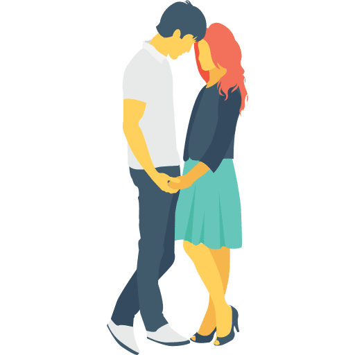 Couple woman activities people icon