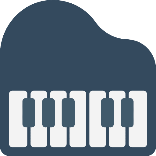 Piano keys music orchestra icon