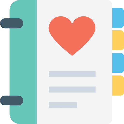 Agenda bookmark business notebook icon