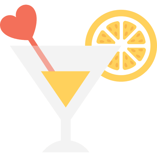 Cocktail food and restaurant drinking food icon