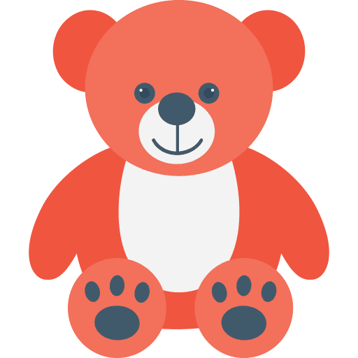 Teddy bear kid and baby fluffy bear icon