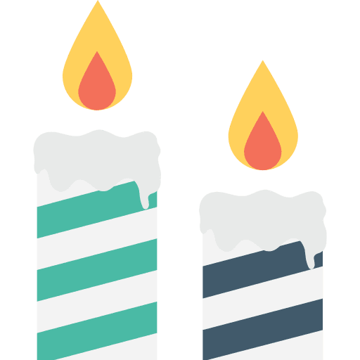 Candle candle ornamental birthday and party icon