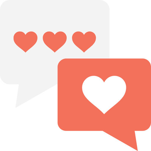 Chat chat love and romance multimedia icon