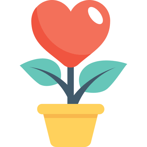 Love valentines plant lover icon