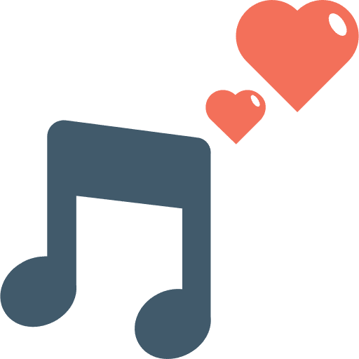 Playlist quaver multimedia love icon