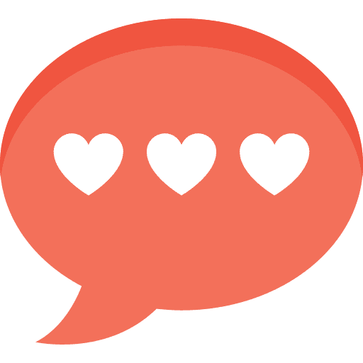 Chat love love and romance communication icon