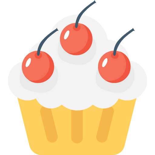 Cupcake sweet muffin food and restaurant icon