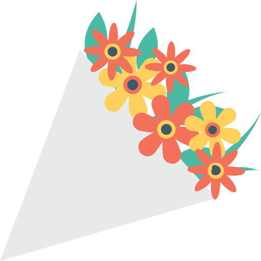 Flower nature botanical petals icon