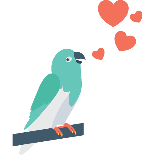 Love bird love birds love and romance heart icon