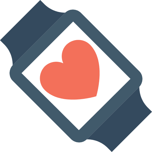 Smartwatch time and date multimedia electronic icon