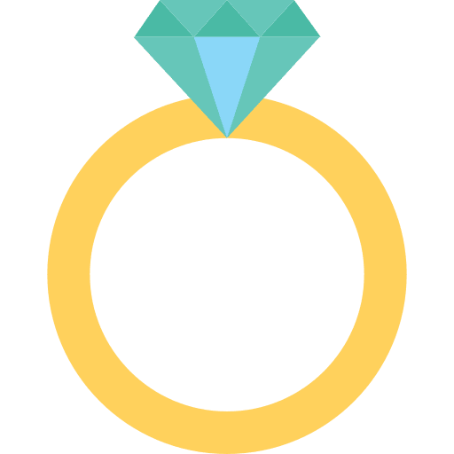 Engagement ring wedding jewelry love and romance icon