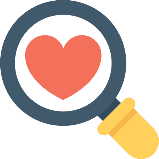 Loupe tools and utensils search valentines day icon