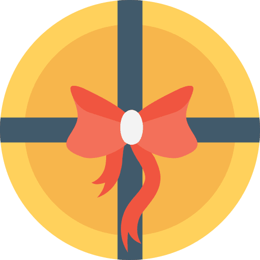 Gift birthday and party gift birthday icon