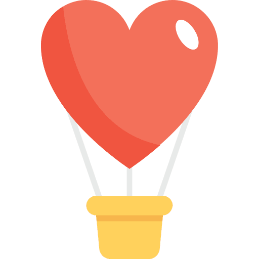 Hot air balloon transportation transport flight icon