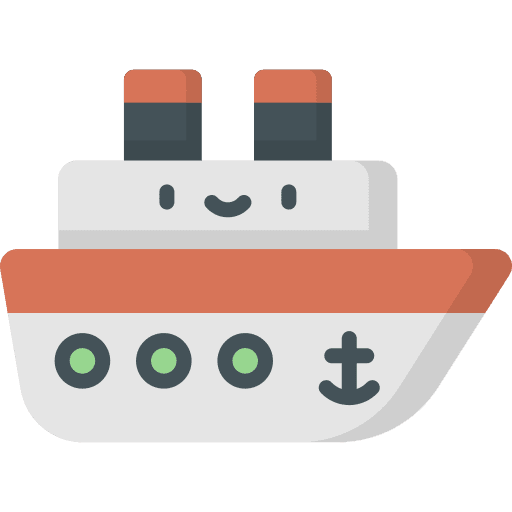 Ship transport boat marine icon