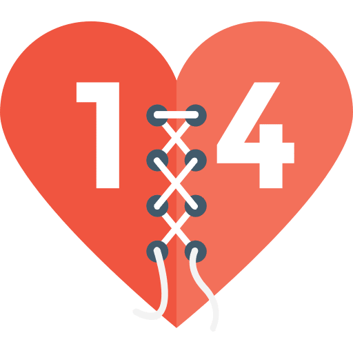 Valentines day like love and romance valentines day icon