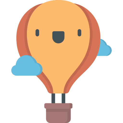 Hot air balloon flight transport transportation icon