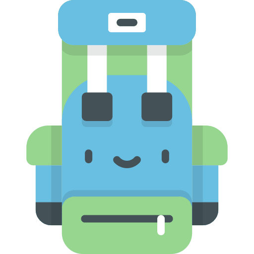 Backpack baggage bags travel icon