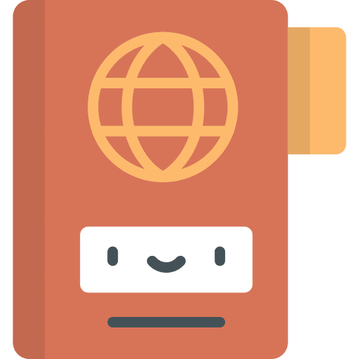 Passport document technology passport icon