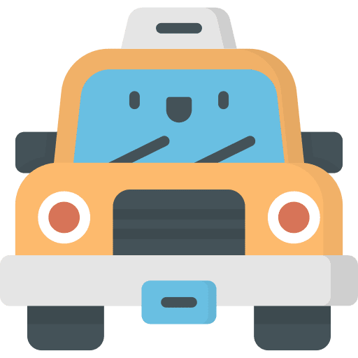 Taxi automobile transportation car icon