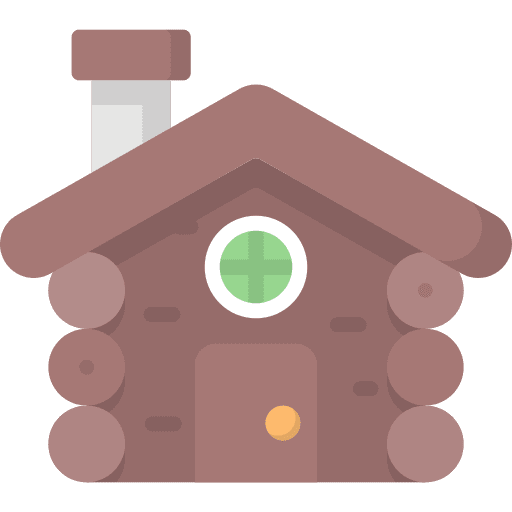 Cabin house home residential icon