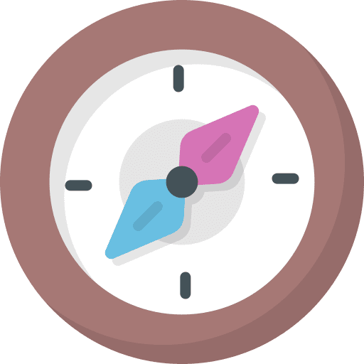 Compass orientation cardinal points direction icon