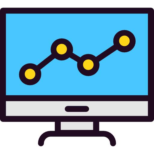 Stats seo and web stats statistics icon