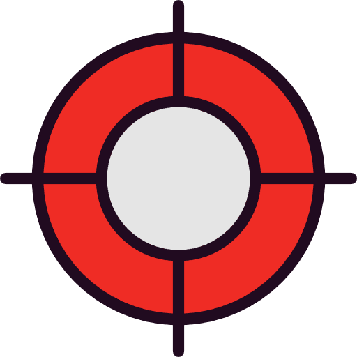 Target sniper shooting aim icon