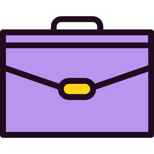 Briefcase portfolio bag seo and web icon