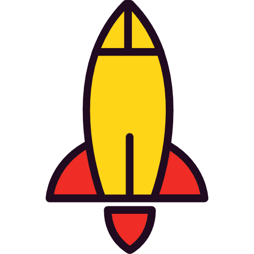 Rocket space ship seo and web rocket ship icon