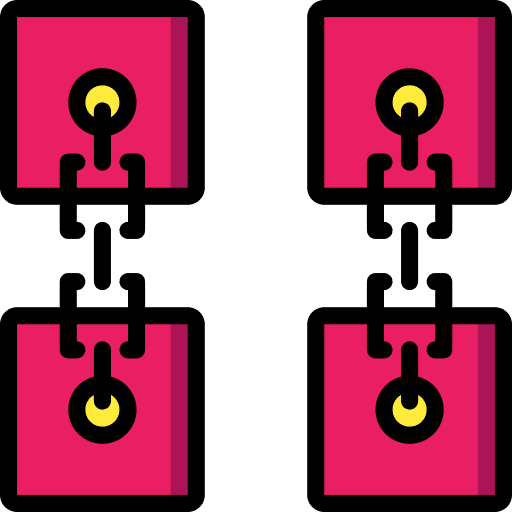 Chains business and finance open source block icon