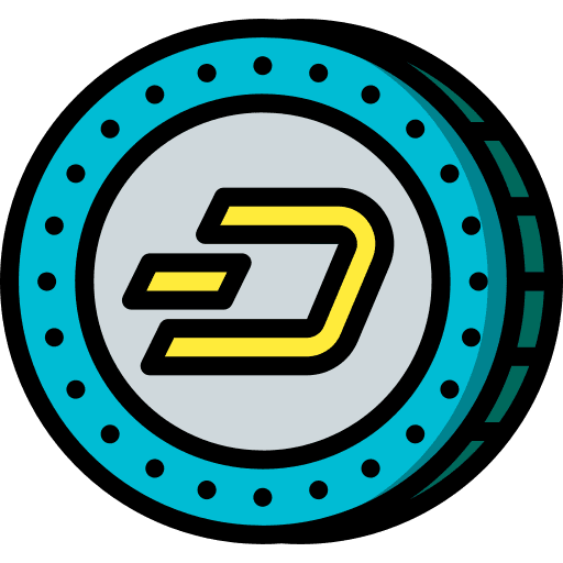 Dash bitcoin cryptocurrency online icon