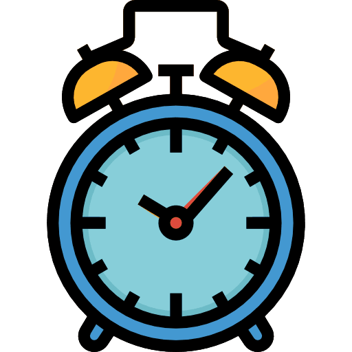 Alarm clock clock time tools and utensils icon