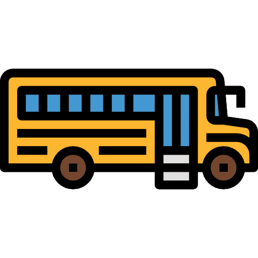 Bus vehicle transport education icon