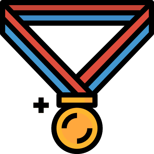 Medal champion sports and competition award icon