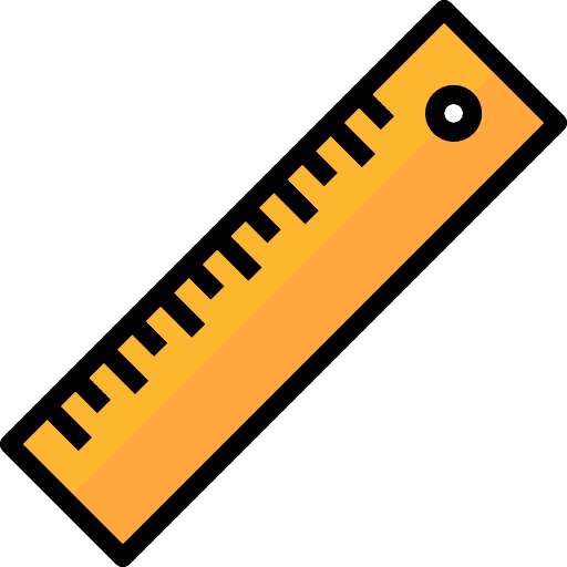 Ruler graphic tool measuring graphic design icon