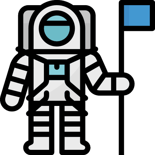 Astronaut people space job icon