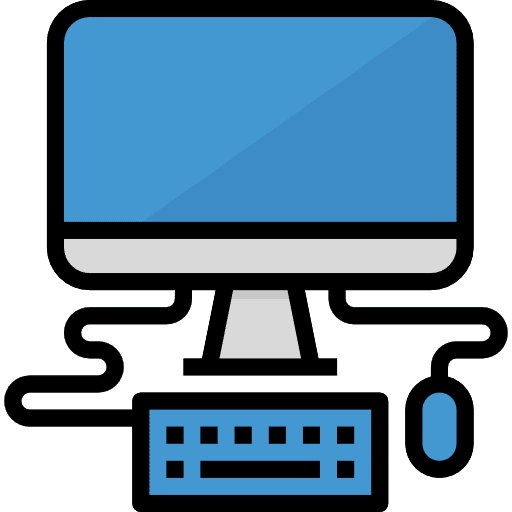 Computer screen mouse keyboard icon