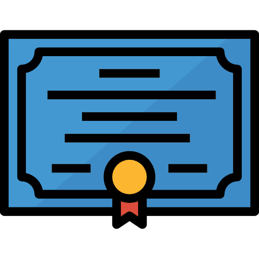 Diploma education patent degree icon