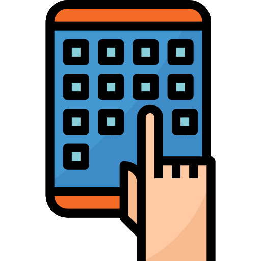 Tablet touch screen tablet technology icon