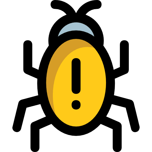 Bug computing security insect icon