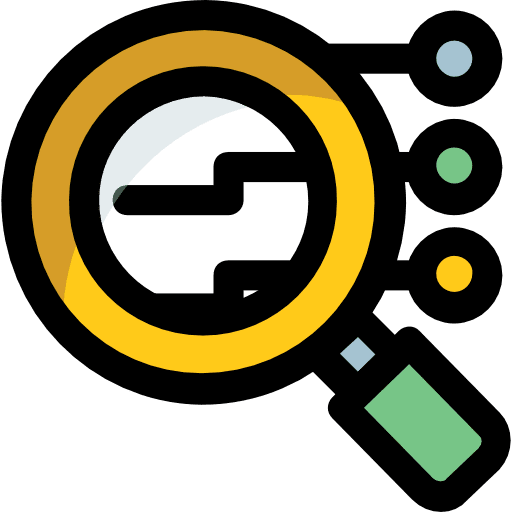 Magnifying glass search ui loupe icon
