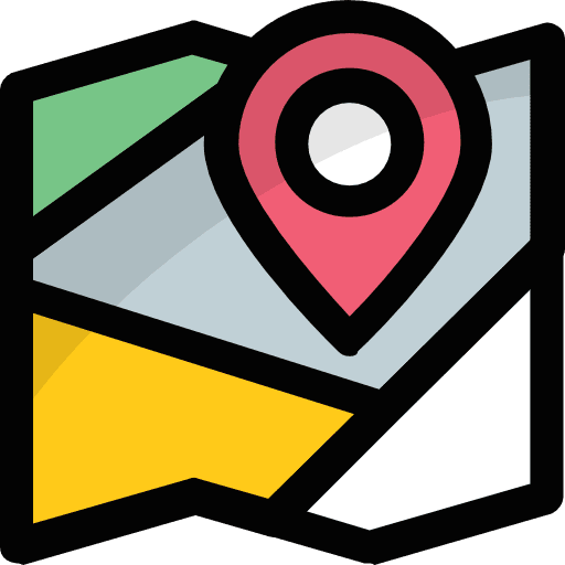 Map maps and location map orientation icon