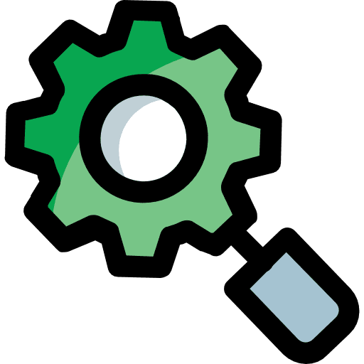 Search engine optimization loupe business and finance seo and web icon