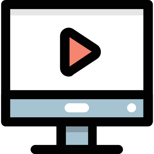 Video player monitor streaming screen icon